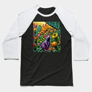 watercolor cactus flower termite rat Baseball T-Shirt